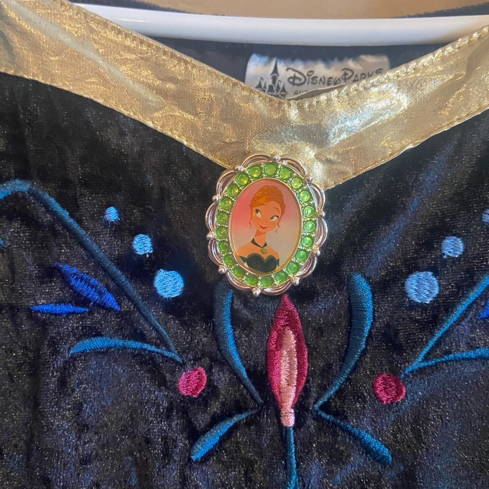 Disney Parks Frozen Anna Coronation Gown Girls Costume size large 10/12